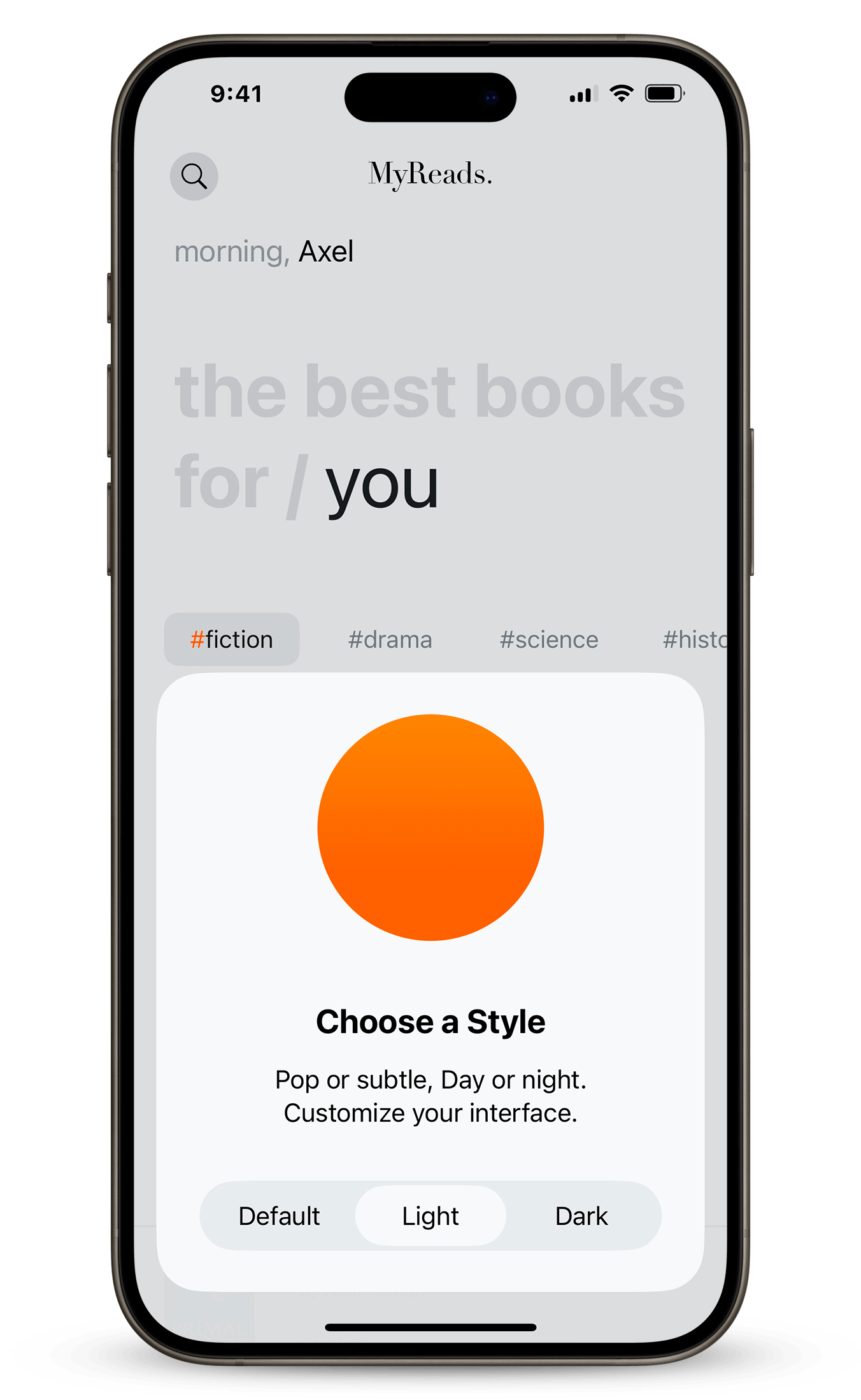 MyReads AppStorage settings